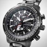 CITIZEN 星辰 PROMASTER 光動能電波飛行錶 北半球城市時間手錶 BY3005-56G, , large