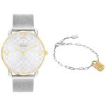 COACH 經典滿版 Logo 女錶 手鍊套組-36mm CO14000117, , large