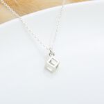 【Angel & Me】幾何 極簡 正立方體 Cube s925 純銀 項鍊 禮物, , large