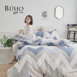 BUHO 天然嚴選純棉雙人加大四件式床包被套組-(多款任選), , large