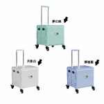 【A&R】吾家有貓多功能四輪折疊購物車 45L 月影白 (萬向輪 摺疊 手拉車 收納車 拉桿 買菜 露營), , large