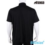 KINGO-大尺碼-男款 涼感 排汗POLO衫-黑-413211, , large