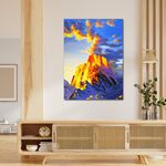 【御畫房】日照金山 國家一級畫師手繪油畫60×90cm(VF-101), , large