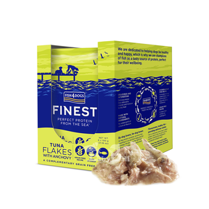 【倆寶貝精品館】海洋之星FISH4DOGS 狗狗愛鮮魚 開胃鮮食餐包-鮪魚鯷魚   1盒(100gｘ6包)  肉塊看得見