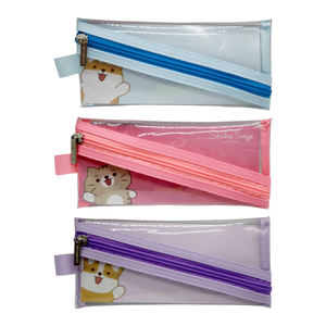 Eco-Friendly Transparent Pencil Case &ndash; Blue