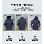[DZRZVD杜戛地]四防機能衣【220805男款兩件式外套】耐用滑順YKK拉鍊.TEFLON超潑水.防風防水防汙保暖衝鋒衣, , large