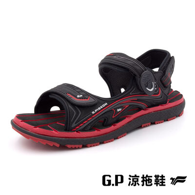 G.P經典款休閒舒適涼拖鞋 G3888<紅黑-37>