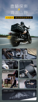 【城市旅人｜山海任務】 重機包裝備 TRAIL BOX 露營箱 尺寸 M 42公升 黑色, , large