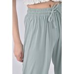 (M) 高腰休閒綠色長褲二手衣, , large