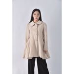 (M) 【房業涵私服】secret honey大衣杏色外套二手衣, , large