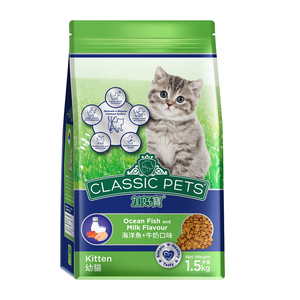 【Classic Pets 加好寶】經典乾貓糧1.5kg*6包-海洋魚＋牛奶口味