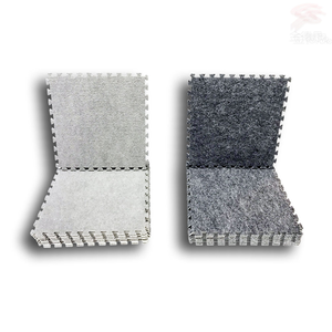 GS MALL 台灣製造 一組9入 單面短毛拼接地墊 30x30cm 地墊 地毯 毛墊 地板貼 巧拼地墊 止滑地墊