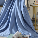 【Betrise】Light Dance Blue | C Energy Series 60-count 100% pure Tencel light-quenched graphene quilt/four-season quilt 5X6.5 feet per set (plus 2 pillowcases of the same style), , large