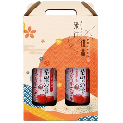 日本青森縣100%蘋果汁禮盒 (每瓶1000ml x 2入)