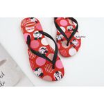 『限時優惠』[巴拉娜巴西人字拖專賣店]中壢實體店面 Havaianas SLIM DISNEY米妮 哈瓦仕 夾腳拖/人字拖鞋 黑紅帶沙灘 海灘, , large