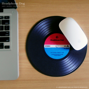 [HeadphoneDog] DJ黑膠唱片刷碟 薄型滑鼠墊 mousepad