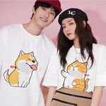 JZ TEE Shiba Inu & Cat - Don't Touch Me Graphic Tee, , large