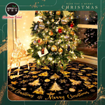 摩達客金色耶誕樹013號短毛絨印花聖誕樹裙90cm_聖誕樹裝飾底墊, , large