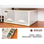 [Y HOUSE] Freely stackable two-compartment drawer storage box storage cabinet plastic storage box, , large