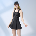 莫妮娜MIT 女孩 性感肩帶 露背連身裙泳裝 -L, , large
