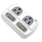 [寶旺旺]威電 3轉2孔 2開2座 高負載 分接式 插座(15A 1650W)CB-3222, , large