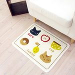 【Oka Japan】Japan-Made Recycled Printed Kitchen Mat 45×60cm – Cat Journal (Machine-Washable / 4mm Thick), , large