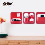 【O-Life】Magnetic wall-mounted storage box-A style black, , large