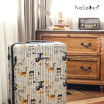 NaSaDen [ Stripe Cat ] 22" Carry on Zipper Luggage, , large