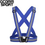 GCOMM SPORT 多用途運動高反光高可見度安全背心 反光藍, , large
