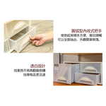 [Y HOUSE] Freely stackable two-compartment drawer storage box storage cabinet plastic storage box, , large