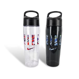 NIKE 吸管水壺 24OZ/709ml 騎行 腳踏車 健身 戶外 運動 水壺 隨身杯 水瓶 便攜 提把 寬口 黑 透明,  NIKE 吸管水壺 24OZ/709ml 騎行 腳踏車 健身 戶外 運動 水壺 隨身杯 水瓶 便攜 提把 寬口 黑 透明