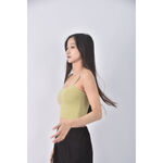 (S) vestiaire de miss p質感棉質素面綠色上衣二手衣, , large