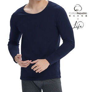 CR熾燒厚刷絨圓領男保暖衣-M(顏色隨機出貨)