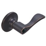 水平鎖 加安牌 古紅銅 LYEX70G 無鎖匙 自動解閂浴廁鎖 鎖閂60mm 內外側把手可互換, , large