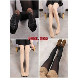 [Kaimei Cotton] Double set of black top-grade hook-resistant stockings 60 denier pantyhose with inner pants