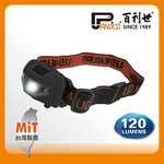 【Panrico 百利世】LED 頭燈-三段/90度可調角度/黑, , large