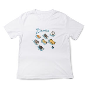 JZ TEE Cat & Dog Swimming Graphic Tee