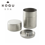 【Shimomura Kihan】Japan-Made 304 Stainless Steel Hammered Tea Canister (KOGU Coffee Tools Series), , large