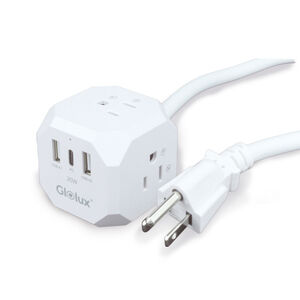 Glolux 3 socket 3 USB extension cable