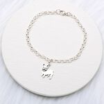 【Angel & Me】法鬥 法國鬥牛犬 狗 s925 純銀 手鍊 腳鍊 生日 聖誕節 禮物, , large