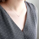 【Angel & Me】Simple Triangle s925 sterling silver necklace Birthday gift, , large