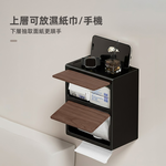 【上手家居】雙層面紙盒壁掛(衛生紙盒/浴室面紙盒/衛生紙架), , large