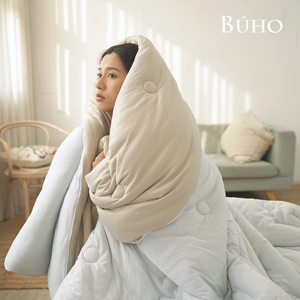 [BUHO] Korean style silky smooth milk foam quilt 2.5kg double 6x7 feet light luxury two-color (ocean bubble)