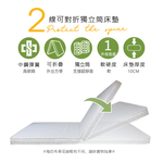 Double fold storage 10cm independent tube mattress single 3 feet, , large