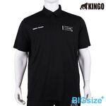 KINGO-大尺碼-男款 涼感 排汗POLO衫-黑-413211, , large