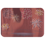 【Monster】 Luminous Soft Diatomaceous Earth Absorbent Mat – Fireworks Festival (60x40cm) – Red-Brown Series, , large