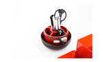 【O-Life】Round Rotating Storage Box - Black and Red, , large