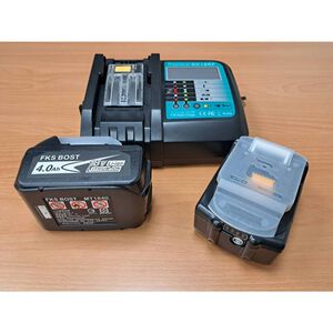WIN五金 FKS BOST 通用牧田晶片款18V電動工具用 4.0/6.0電池組(兩電一充) 非牧田原廠 液晶螢幕充電
