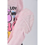 (F) black條紋粉色長袖上衣二手衣, , large