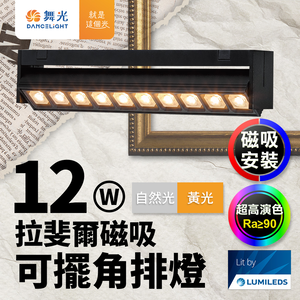 DanceLight Raphael magnetic adjustable angle row lights 12W adjustable angle row lights (yellow light)